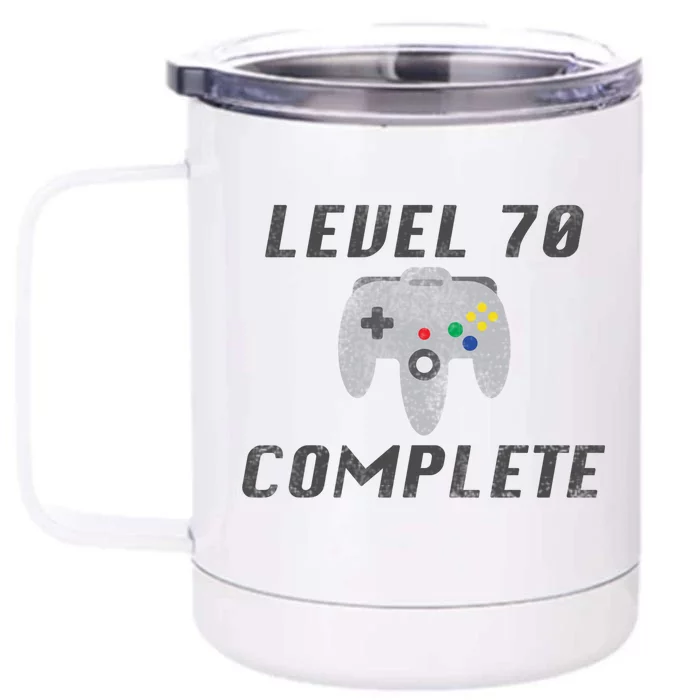 Level 70 Complete 70th Birthday Front & Back 12oz Stainless Steel Tumbler Cup