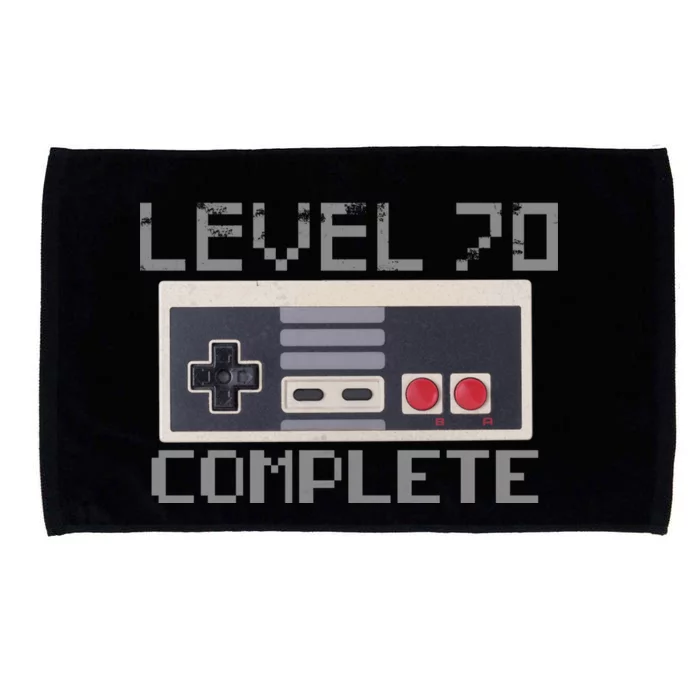 Level 70 Complete Retro Gamer 70th Birthday Microfiber Hand Towel