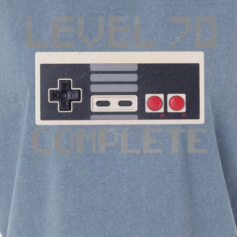 Level 70 Complete Retro Gamer 70th Birthday Garment-Dyed Women's Muscle Tee