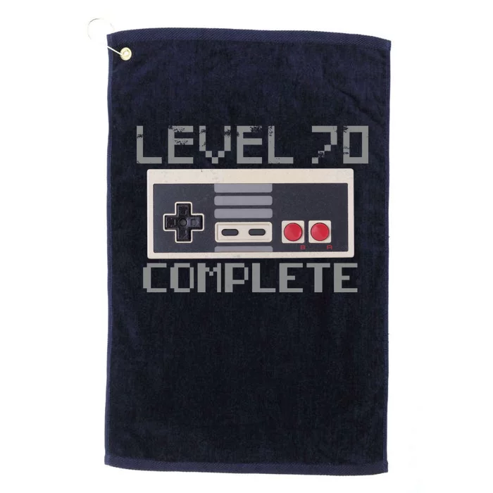 Level 70 Complete Retro Gamer 70th Birthday Platinum Collection Golf Towel