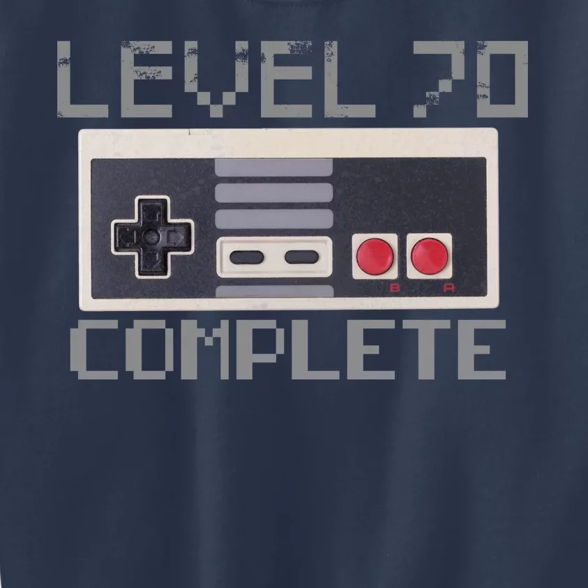 Level 70 Complete Retro Gamer 70th Birthday Kids Sweatshirt