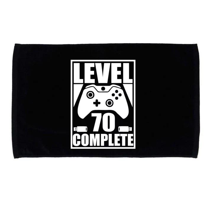 Level 70 Complete Video Gamer 70th Birthday Microfiber Hand Towel