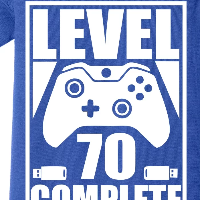 Level 70 Complete Video Gamer 70th Birthday Baby Bodysuit