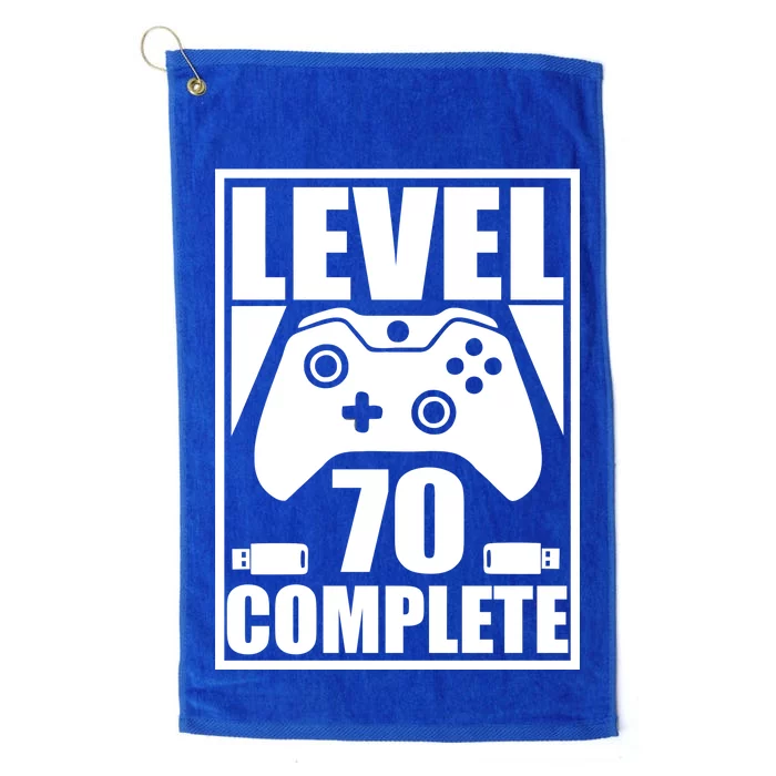 Level 70 Complete Video Gamer 70th Birthday Platinum Collection Golf Towel