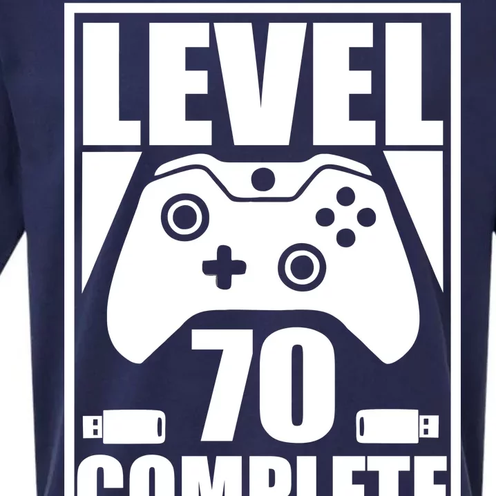 Level 70 Complete Video Gamer 70th Birthday Sueded Cloud Jersey T-Shirt