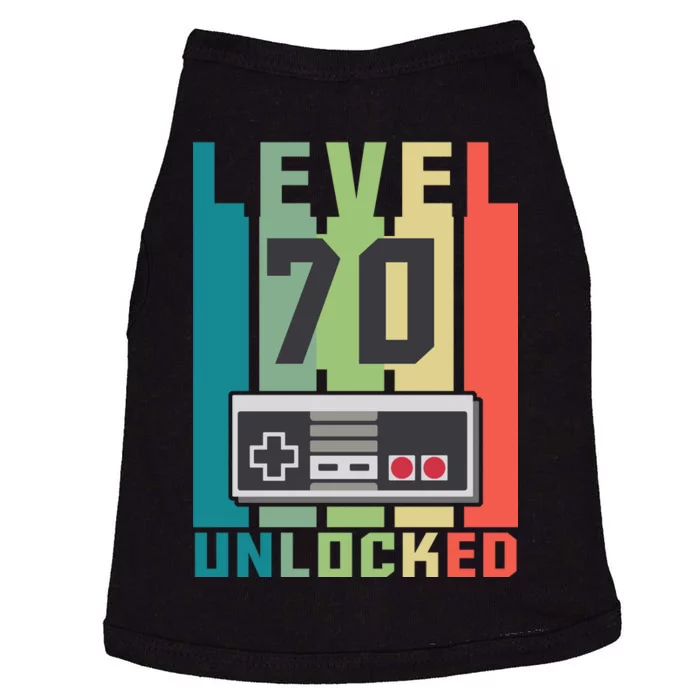 Level 70 Unlocked Funny Retro Gamer Birthday Doggie Tank