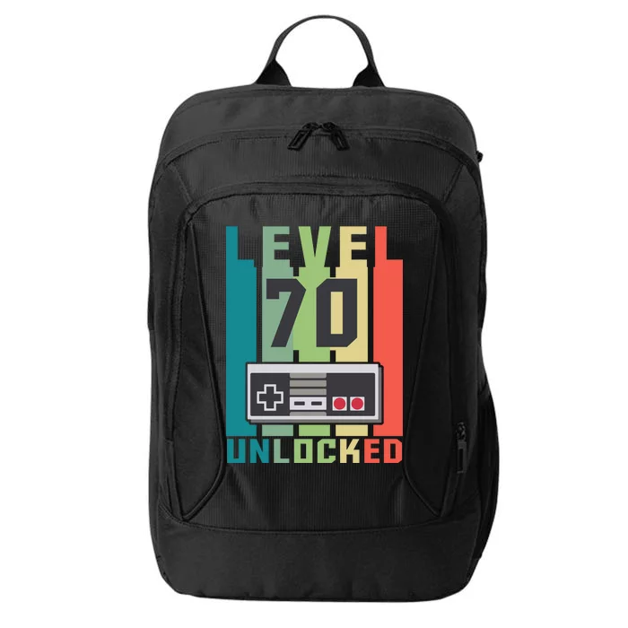 Level 70 Unlocked Funny Retro Gamer Birthday City Backpack