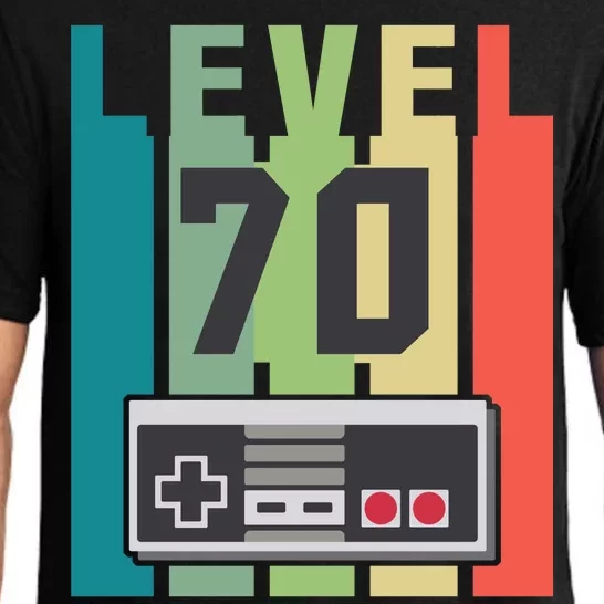 Level 70 Unlocked Funny Retro Gamer Birthday Pajama Set