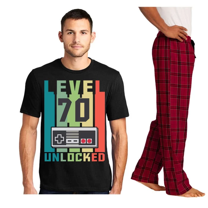 Level 70 Unlocked Funny Retro Gamer Birthday Pajama Set