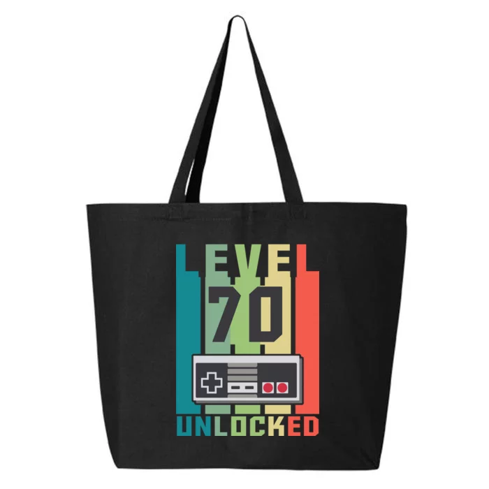 Level 70 Unlocked Funny Retro Gamer Birthday 25L Jumbo Tote