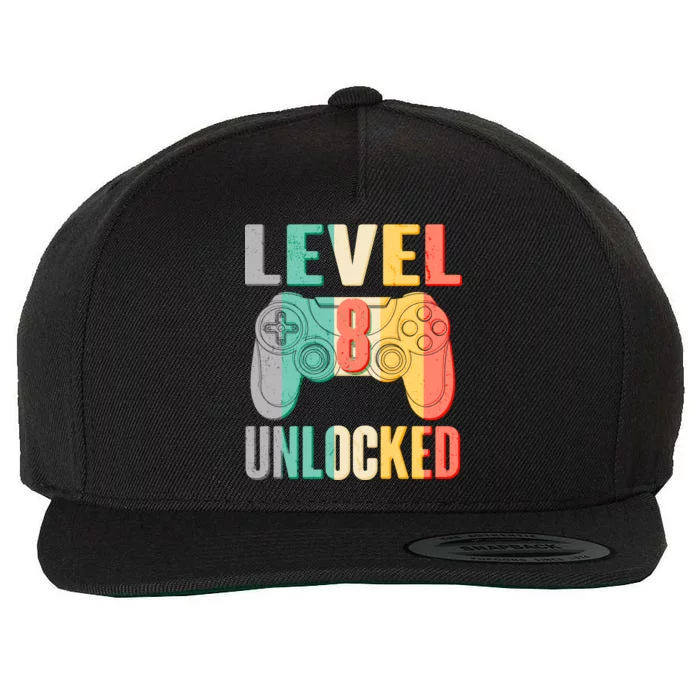 Level 8 Unlocked Eight Years Old Wool Snapback Cap