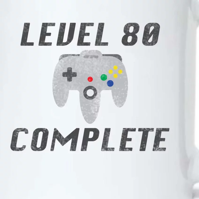 Level 80 Complete 80th Birthday Black Color Changing Mug