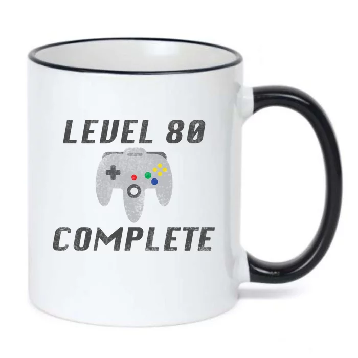 Level 80 Complete 80th Birthday Black Color Changing Mug