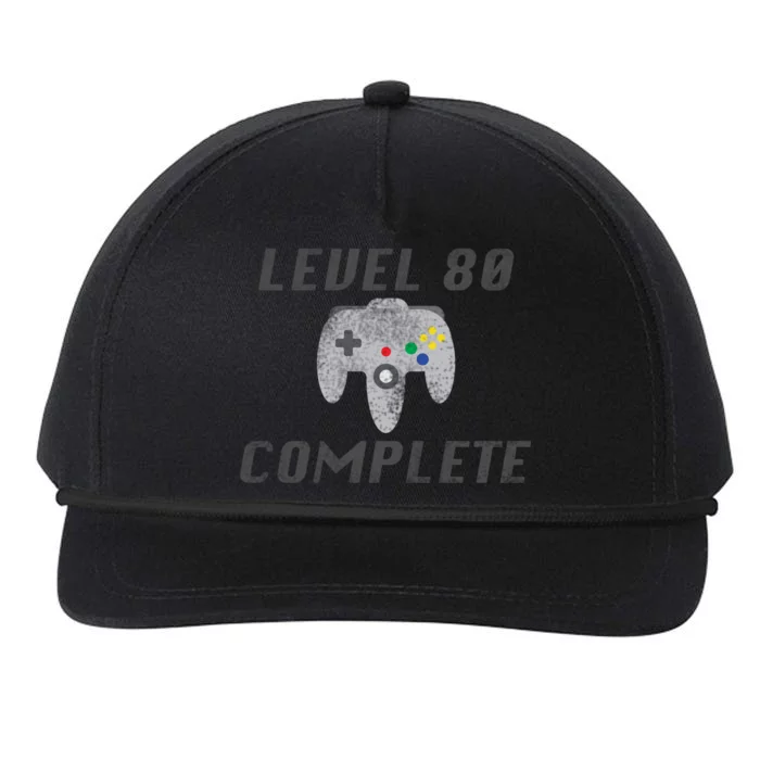 Level 80 Complete 80th Birthday Snapback Five-Panel Rope Hat