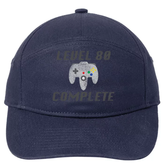 Level 80 Complete 80th Birthday 7-Panel Snapback Hat