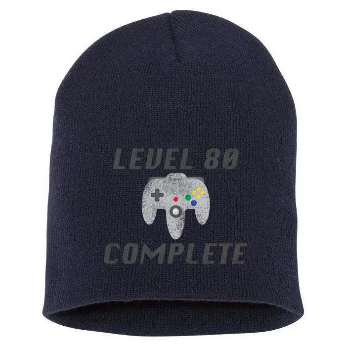 Level 80 Complete 80th Birthday Short Acrylic Beanie