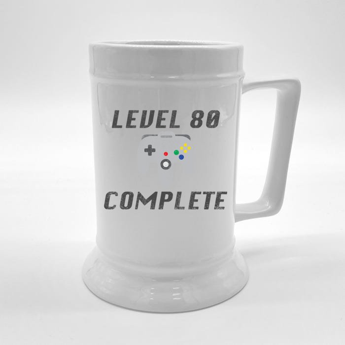 Level 80 Complete 80th Birthday Front & Back Beer Stein