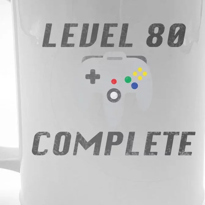 Level 80 Complete 80th Birthday Front & Back Beer Stein