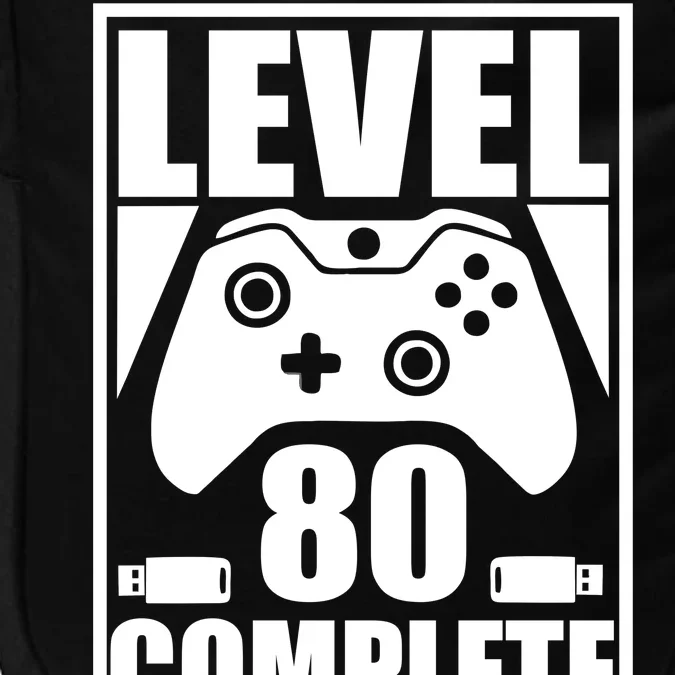 Level 80 Complete Video Gamer 80th Birthday Impact Tech Backpack