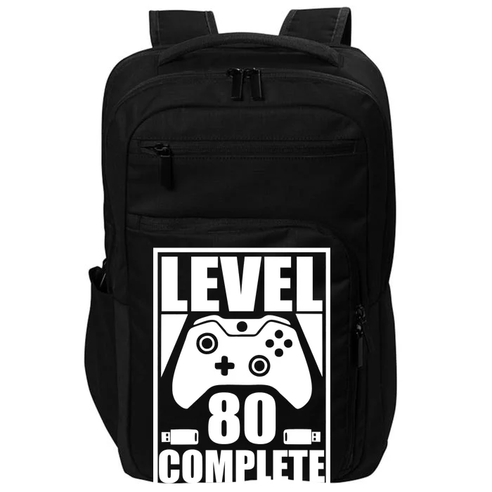 Level 80 Complete Video Gamer 80th Birthday Impact Tech Backpack