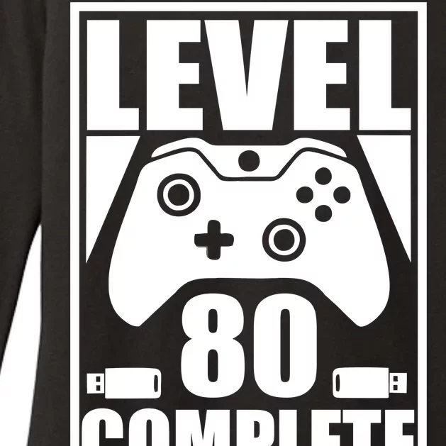 Level 80 Complete Video Gamer 80th Birthday Womens CVC Long Sleeve Shirt