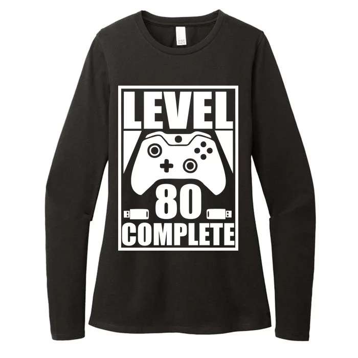 Level 80 Complete Video Gamer 80th Birthday Womens CVC Long Sleeve Shirt