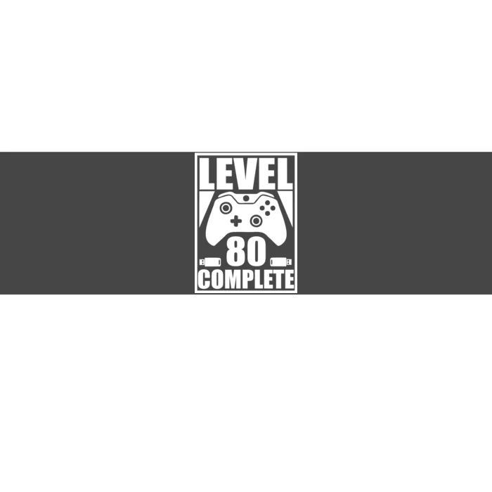 Level 80 Complete Video Gamer 80th Birthday Bumper Sticker