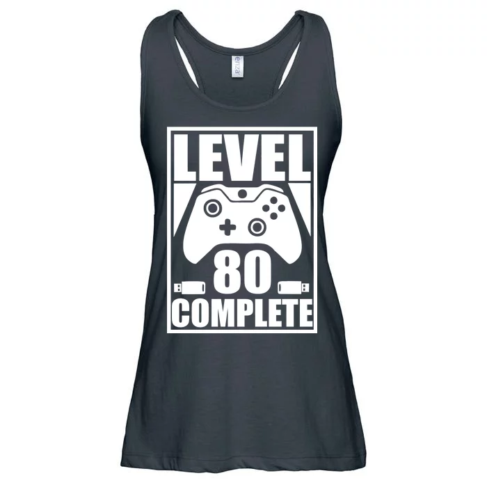 Level 80 Complete Video Gamer 80th Birthday Ladies Essential Flowy Tank