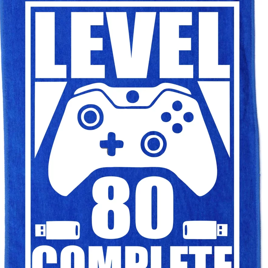 Level 80 Complete Video Gamer 80th Birthday Platinum Collection Golf Towel