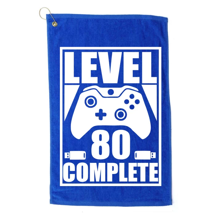 Level 80 Complete Video Gamer 80th Birthday Platinum Collection Golf Towel