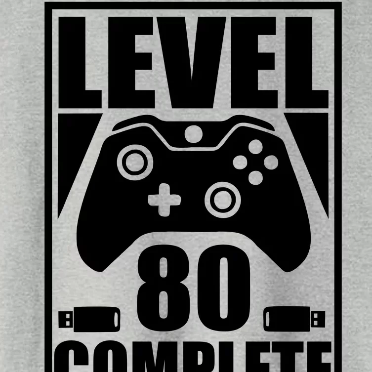 Level 80 Complete Video Gamer 80th Birthday Women's Crop Top Tee