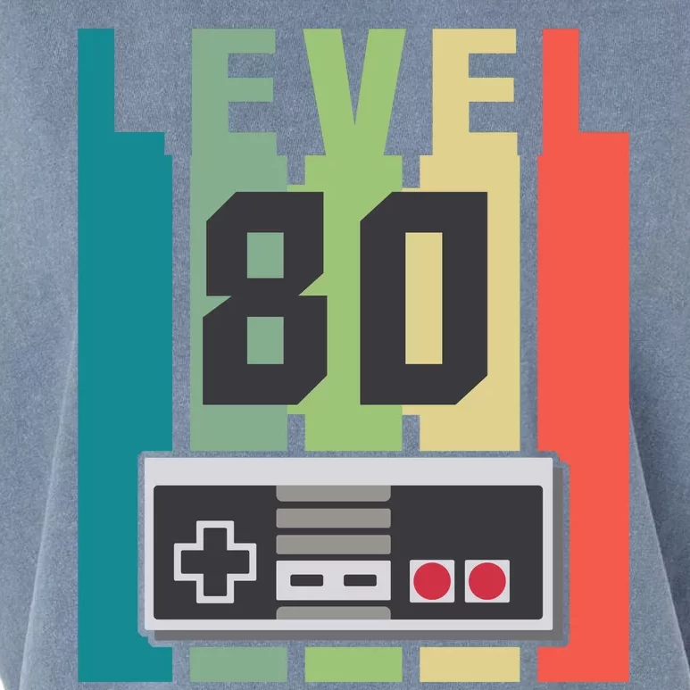 Level 80 Unlocked Funny Retro Gamer Birthday Garment-Dyed Women's Muscle Tee