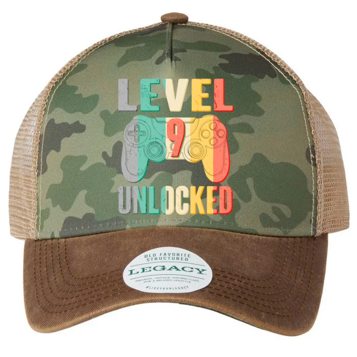 Level 9 Unlocked Nine Years Old Legacy Tie Dye Trucker Hat