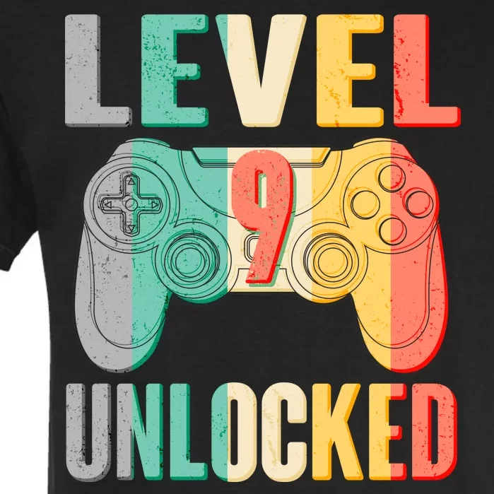 Level 9 Unlocked Nine Years Old Garment-Dyed Heavyweight T-Shirt