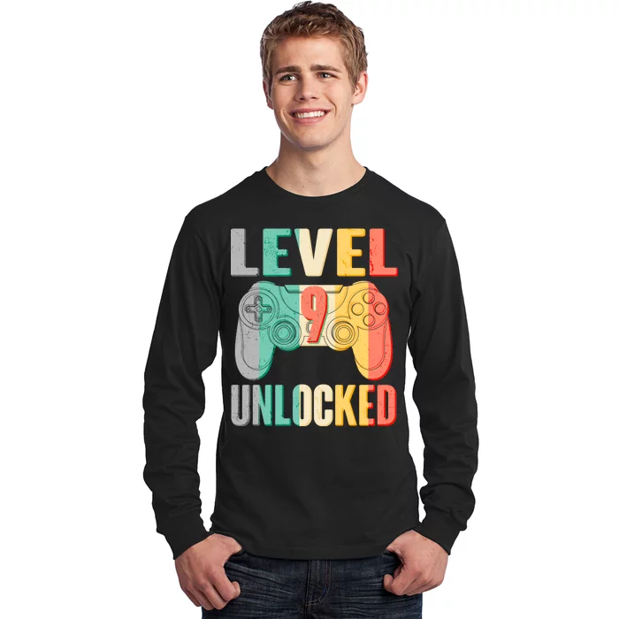 Level 9 Unlocked Nine Years Old Long Sleeve Shirt