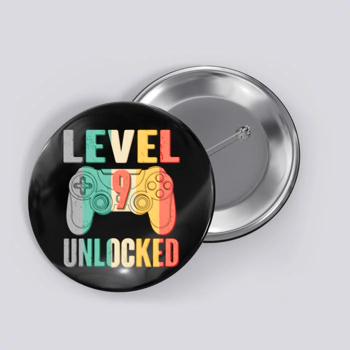 Level 9 Unlocked Nine Years Old Button