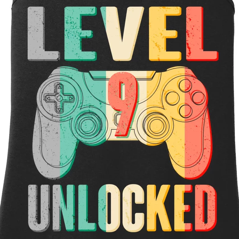 Level 9 Unlocked Nine Years Old Ladies Essential Tank