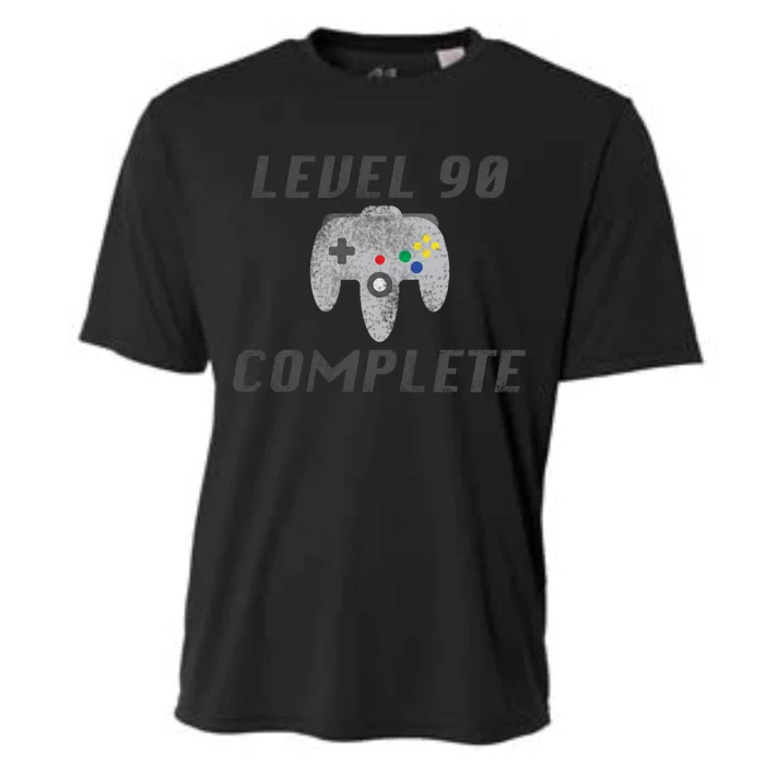 Level 90 Complete 90th Birthday Cooling Performance Crew T-Shirt