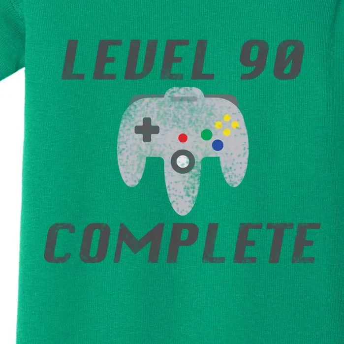 Level 90 Complete 90th Birthday Baby Bodysuit