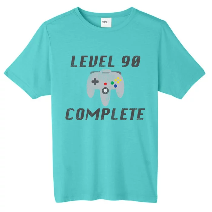 Level 90 Complete 90th Birthday ChromaSoft Performance T-Shirt