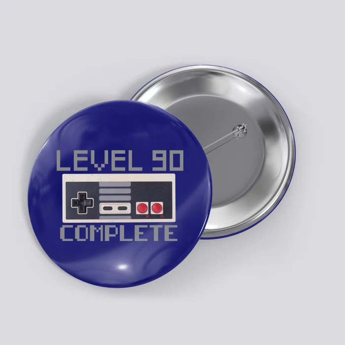 Level 90 Complete Retro Gamer 90th Birthday Button