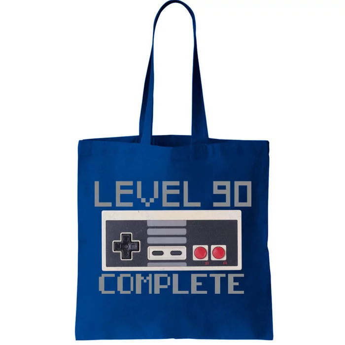 Level 90 Complete Retro Gamer 90th Birthday Tote Bag