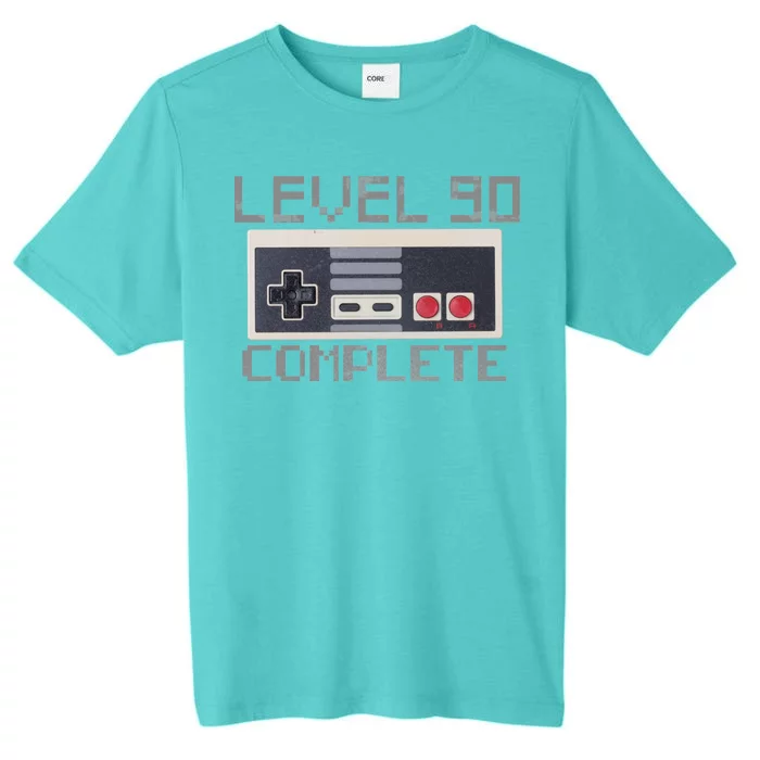 Level 90 Complete Retro Gamer 90th Birthday ChromaSoft Performance T-Shirt