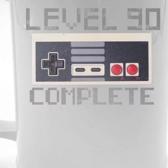 Level 90 Complete Retro Gamer 90th Birthday Front & Back Beer Stein