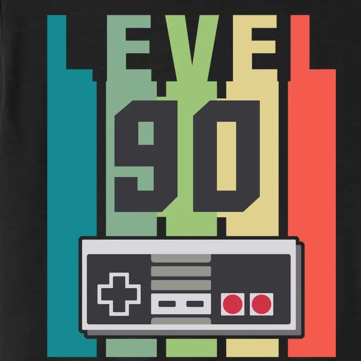 Level 90 Unlocked Funny Retro Gamer Birthday ChromaSoft Performance T-Shirt