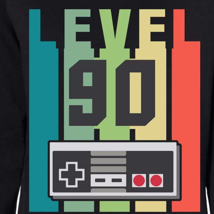 Level 90 Unlocked Funny Retro Gamer Birthday Womens California Wash Sweatshirt