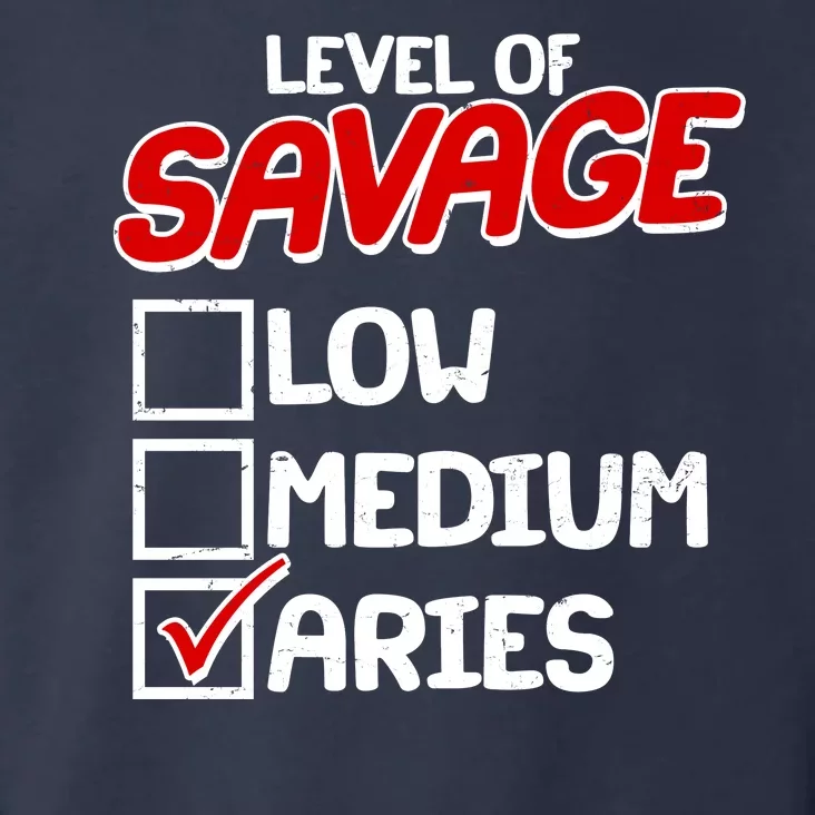 Level of SAVAGE Low Medium Aries Zodiac Birthday Toddler Hoodie