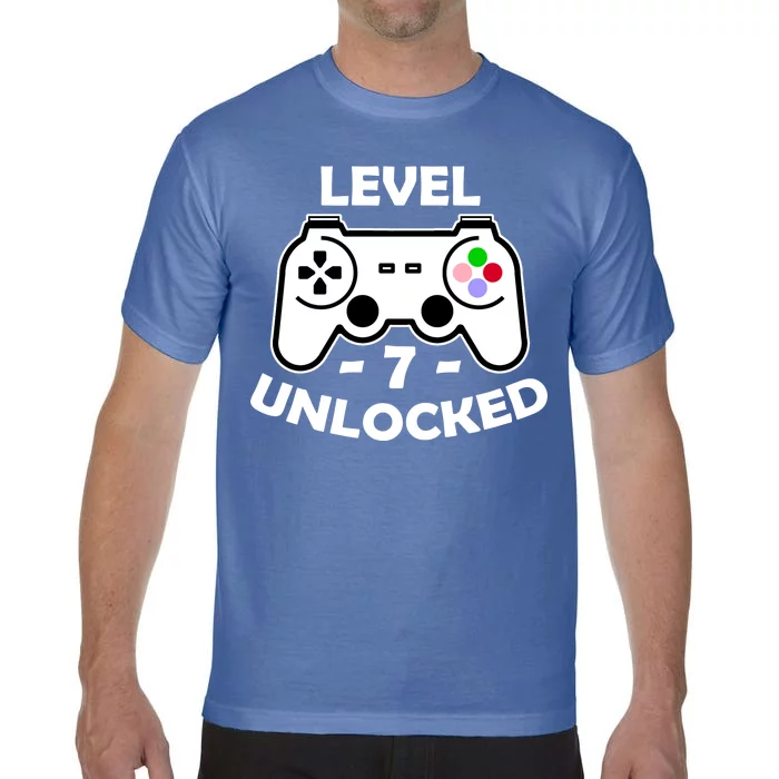 Level Seven Unlocked 7th Birthday Comfort Colors T-Shirt