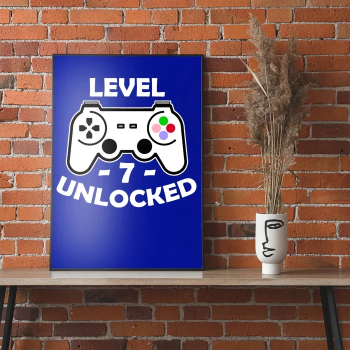 Level Seven Unlocked 7th Birthday Poster