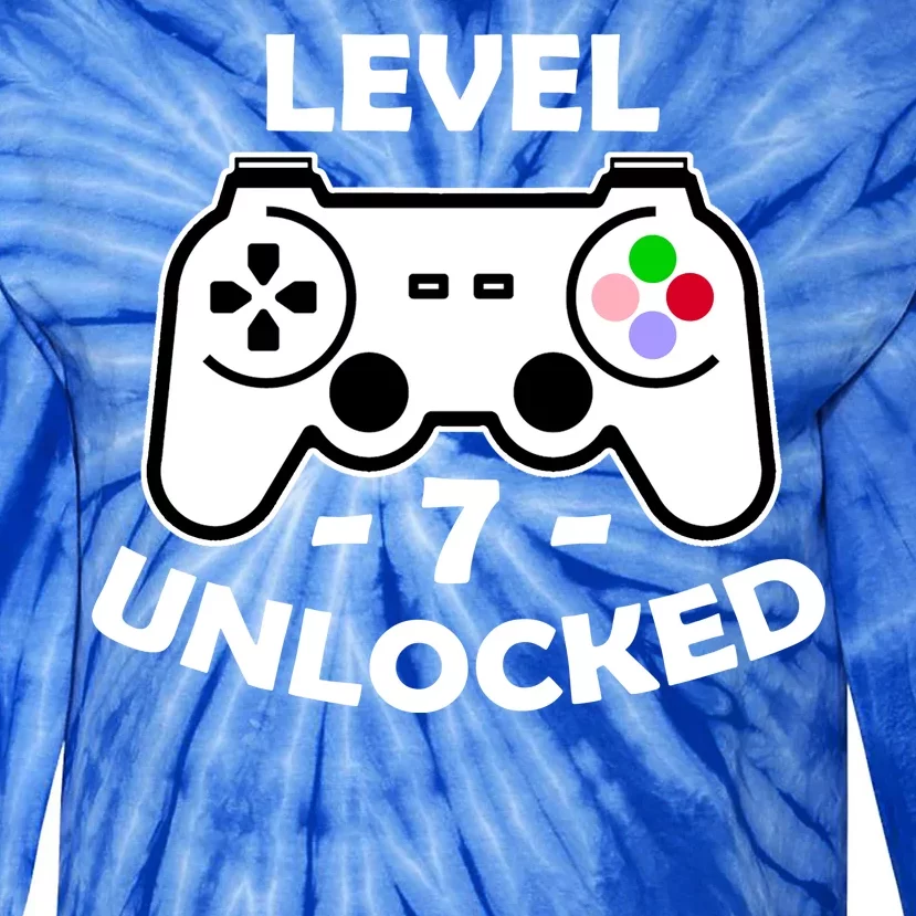 Level Seven Unlocked 7th Birthday Tie-Dye Long Sleeve Shirt